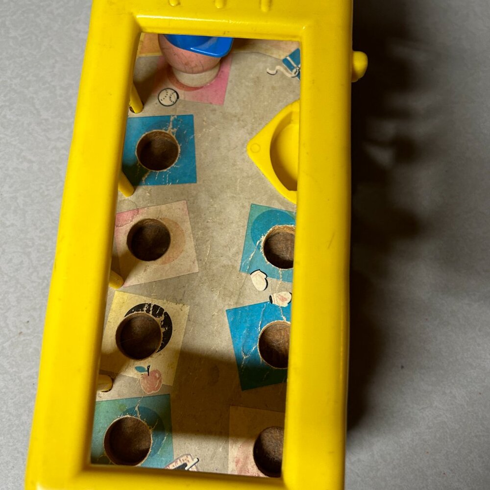 Vintage Fisher Price Little People Play Family School Bus Pull Toy #192 - Picture 5 of 9